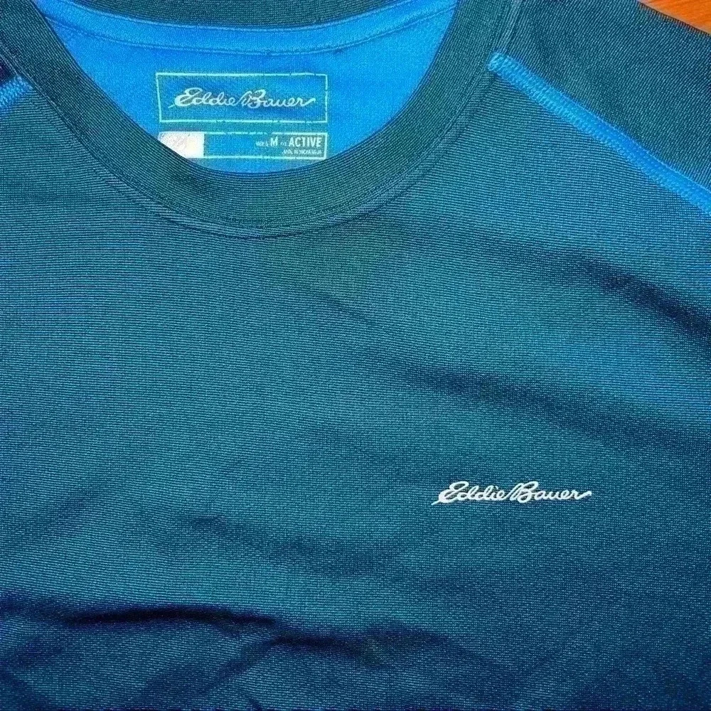 Eddie Bauer two tone blue long sleeve shirt men’s size medium